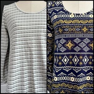2 long sleeve tops